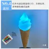 Simulación de modelo de helado caja de luz de exhibición comercial molde de cono de helado adorno letrero grande anuncio de cono de gofre helado falso