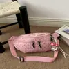 Popular bolsa de pecho artística de lona estilo bosque con lunares, nuevo modelo de otoño 2026, bolsa de pecho y riñonera portátil de gran capacidad