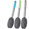 Cepillo para ollas de lavar platos doméstico con mango, no suelta cerdas, multifuncional, apto para baño, cepillo de lana de acero con mango, buen producto