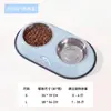 Comedero para Gatos, Bol para Comida de Gato, Doble Bol de Acero Inoxidable, Bol de Arroz para Gato, Bebedero, Bol Integrado para Agua y Comida, Antiderrames, Antideslizante, Comedero para Perros, Bol para Perros