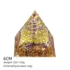 Pirâmide de Cristal Natural 5cm Estilo Europeu e Americano Decoração de Mesa para Casa e Escritório Ornamento de Pirâmide de Resina para Yoga Meditação