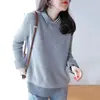 Camisa Listrada Falsa Duas Peças Tricô Suéter com Estampa de Grou Branco Feminino Outono Inverno 2026 Novo Grosso Solto Estilo Preguiçoso po
