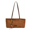 Bolsa de camurça vintage para mulheres, nova moda outono 2026, bolsa tote de alta qualidade para o dia a dia, bolsa de ombro de grande capacidade