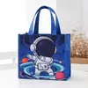 Bolsa para fiambrera de estudiante gruesa de dibujos animados para niños, bolsa portátil para fiambrera cuadrada, linda bolsa para almuerzo, bolsa de almuerzo, bolso de mano