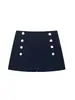 Comércio Exterior Transfronteiriço Verão 2026 Novo Estilo Europeu e Americano Moda Feminina Casual Versátil Calça-Saia de Cintura Alta com Decoração de Botão