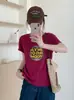 Venta Directa desde la Tienda de las Trece Líneas: Camiseta de Algodón con Estampado de Copos de Nieve, Manga Corta, Cuello Redondo, Adelgazante, Versátil, Bestseller de Verano en Tiendas Físicas