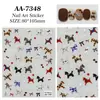 Pegatinas Originales para Uñas de Pony con Patrón de Tela Estampada 5D en Relieve Creativas para Uñas de Pony DIY Accesorios Estilo Aa