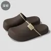 Pantuflas cerradas de suela gruesa de 3 cm para mujer, sandalias frescas antideslizantes casuales de verano para exteriores, de moda y versátiles, sin olor
