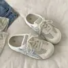 Medias Pantuflas Cerradas de Suela Gruesa Estilo Retro para Mujer, Nuevo Estilo Primavera/Verano 2026, Malla Transpirable, Versátiles con Faldas, Fáciles de Poner