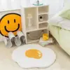 Alfombra de Piso de Imitación Cachemir con Dibujos de Frutas para Dormitorio, Alfombra de Mesita de Noche, Alfombra de Piso Absorbente de Agua y Antideslizante para Baño, Alfombra de Piso Resistente al Desgaste y Fácil de Cuidar