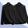 Camiseta deportiva casual para hombre de manga larga con estampado, moderna para adolescentes, adecuada para todas las estaciones, cuello redondo, top básico de manga larga
