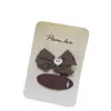 Nuevo Estilo Coreano Otoño e Invierno Lunares Oso Dulce Tela Pasador para el Cabello Niños Hecho a Mano Lado Roto Flequillo Pasador Accesorios para el Cabello para Mujeres