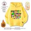 Caja de Ritmos Sprunki Nuevo Juego de Música Ropa Sudadera con Capucha Otoño e Invierno Tops Forrados de Polar para Niños y Niñas