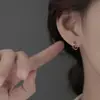 Pendientes de Plata de Ley 925 de Alta Gama con Zirconia, Estilo Lujo Ligero, Pendientes de Botón, Pendientes de Moda, Nuevo Estilo Ins, Brazaletes de Oreja, Pinzas de Oreja, Accesorios para Orejas, Mujer