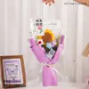 Regalo Práctico para el Día del Maestro: Bolígrafo Rojo, Ramo de Girasoles Tejido, Producto Terminado, Regalo de Jardín de Infancia para Maestros Hombres y Mujeres
