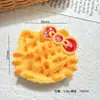 Gato Waffle Lindo Cabeza de Comida Juguete Hecho a Mano DIY Pegamento de Crema Accesorios de Resina Piezas Pequeñas Materiales para Joyería Al por Mayor