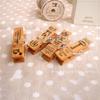 Antiguo Juego de Madera Cuatro Clips de Madera Sellado Ropa Fría Madera Maciza Accesorios para el Hogar Artístico Retro Color Madera Natural Clip