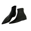 Botines Puntiagudos que Aumentan la Altura Temporada Otoño/Invierno 2025 con Cremallera Trasera, Piel Suave, Suela Suave, Tacón que Aumenta la Altura, Aptos para el Trabajo, Antideslizantes, Resistentes al Desgaste