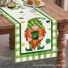 Nuevo St de Venta Caliente Temu. Mantel de Mesa de Patrick Trébol de Cuatro Hojas de la Suerte Estampado de Enano Mantel Decorativo a Prueba de Polvo para Mesa de Comedor