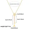 Moderna, Sencilla, Versátil Cadena Borla Flor Hueca Chapada en Oro Flor de Concha Blanca Collar de Joyería de Acero Inoxidable
