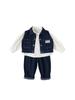 Conjunto Youbao para Niños, Ropa de Bebé de Mezclilla Elegante para Primavera y Otoño, Chaleco, Camisa Blanca, Conjunto de Tres Piezas para Niños