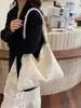 2026 Nuevo Modelo Bolso de Hombro Texturizado Casual Chic con Lentejuelas para Debajo del Brazo, Bolso Tote Cruzado Único Simple de Gran Capacidad