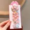 Horquilla para el pelo para niña, pequeña y bonita, con flores de verano, accesorios para el pelo para niña