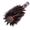 Escova Redonda de Cerdas de Javali, Escova Rotativa para Cachear para Dentro, Modelagem de Cabelo, Cabo de Madeira, Pente Cilíndrico para Cabelo Feminino, Pente de Cabeleireiro, Pente para Cachear