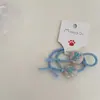 Fofo Mini Feijões Coloridos Par de Argolas de Cabelo Infantis Corda de Cabelo de Bebê Corda para Cabeça Pequenos Elásticos