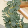 Decoración para el Hogar Colgante Flor Artificial Ratán Eucalipto Enredadera Artificial Planta Enredadera de Flores Paisaje Hoja Artificial Planta Verde