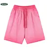 Shorts vintage de algodón pesado desgastado, algodón lavado completo, degradado bicolor, holgados oversize, moda transfronteriza estilo hombre