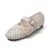 Zapatos de Ballet Mary Jane Tejidos Calados Estilo Nuevo Verano 2026, Zapatos Planos Bajos Versátiles de Moda para Mujer