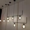 Colgante Milan posmoderno con pantalla de cristal estilo industrial simple para restaurante, estudio, diseñador, sala de té, araña