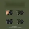 Luvas Táticas de Combate para Crianças Meio Dedo Estilo Militar Forças Especiais Infantis Artes Marciais Luta Estudante Luvas para Jogo de Corrida