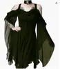 AliExpress wish Amazon eBay vestido de color 5 tamaños correa hombros descubiertos manga amplia grande botón irregular