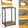Porta tacos de billar de madera, color envejecido, de doble capa, multiusos, estante de almacenamiento de pie para uso doméstico