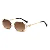 Gafas de Sol Metálicas Poligonales Transfronterizas, Diseño Retro Hueco de Personalidad, Gafas de Sol Estilo Ins para Sesiones de Fotos al Aire Libre y Conducir, Gafas de Sol