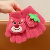 Luvas Infantis Fofas de Inverno Desenho Animado Ins Super Fofas Luvas Tricotadas com Dedos Separados para Meninas Estudantes à Prova de Frio Bebê Atacado Divertidas e Adoráveis