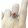 Venta al por mayor de fábrica explosiones anillo de granate Fanta natural plata S925 incrustado piedra principal 5*7 generación europea y americana caliente