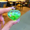 Mini Botella de Arena con Forma de Corazón Llavero Líquido Polvo de Amor Colgante Disco Duro Pequeño Colgante Accesorios de Inyección de Aceite de PVC