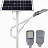 180Lm/W Alta Luminosidade Instalação 6m Postes Solares de Rua Iluminação Pública LED Externa Energia Solar Iluminação de Rua Rural Nova