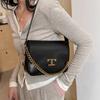 Bolsa de Hombro con Cadena Texturizada Simple de Moda para Mujer de Comercio Exterior Nueva Primavera y Verano Bolso Retro para Debajo del Brazo Mujeres Coreanas
