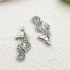 Accesorios para joyería diy aleación plata antigua vida marina concha delfín pulpo caballito de mar tortuga colgante colgante de llavero