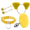 Pinza Divertida para Pelo de Oreja Pinza de Leche Tapón Anal Posterior Utensilios para Hombres y Mujeres Productos Sexuales sm Metal Traje Divertido Cola de Zorro