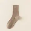 Calcetines de media pantorrilla para hombre, algodón puro, primavera y otoño, de doble aguja, calcetines 100% algodón para hombre, calcetines de algodón al por mayor, para hombre, antiolor, absorción de sudor, calcetines largos