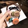 Banda de goma para el pelo con diseño de nicho de frijol redondo creativo m, anillo para el pelo de celebridades de Internet, cuerda para el pelo, cubierta de cuero, accesorios para el cabello para mujeres