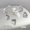 Transparente Blanco Forma Puntiaguda Forma de Diamante Arte de Uñas Glaciar Desnudo Diamante Caramelo Amor Mariposa Adorno de Uñas de Vidrio