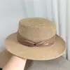 Sombrero de Paja Artístico Retro Estilo Francés, Sombrero de Paja Plano de Moda y Sencillo, Sombrero de Playa con Protección Solar para Vacaciones en la Playa