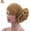 Sombrero Turbante de Flor Grande de Seda Brillante Nuevo Sombrero Indio Suministro Más Vendido de Amazon Tjm-322 Estilo Étnico Holgado