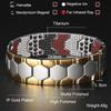 Pulsera desmontable con diseño de explosión transfronteriza europea y americana, pulsera hexagonal multipunto de terapia magnética, pulsera de energía magnética para hombre.